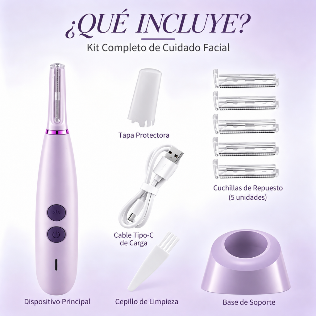 Veluna™ Depiladora Facial Sónica para Mujer